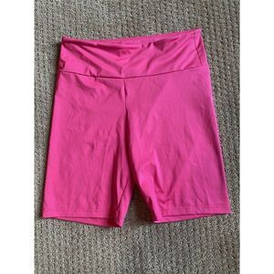 Twenty Montreal Solid Compression Shorts Womens M Pink Workout Stretch Yoga Bike